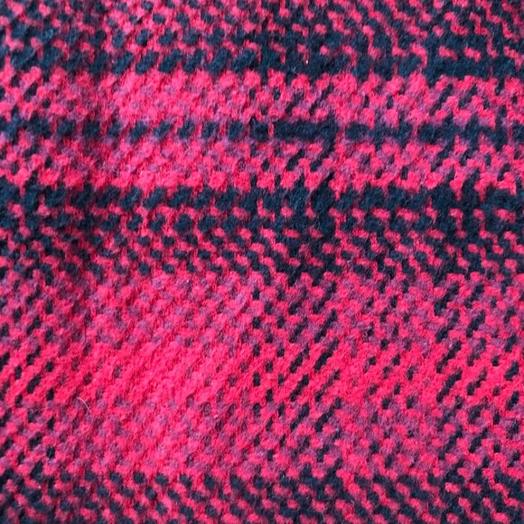 Vans Plaid Flannel Look Red Zip Up Bomber Jacket Size Medium - Picture 6 of 10